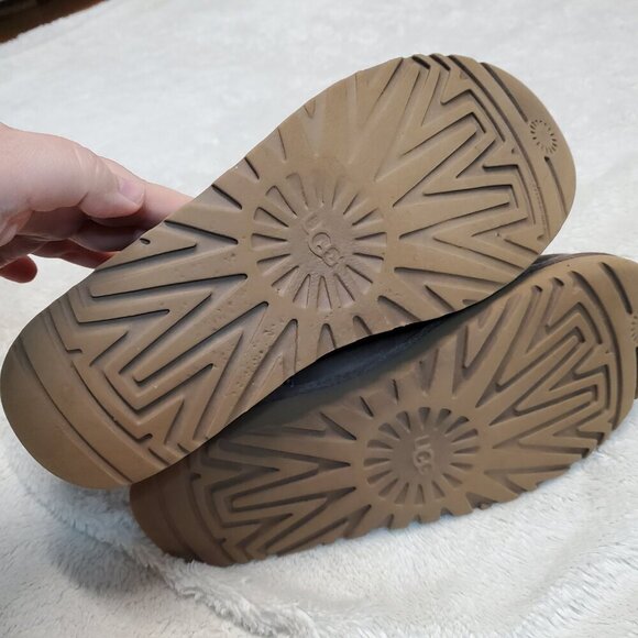 Ugg Classic Chocolate‎ Brown Suede Lined Mini Short Bootie Boots Shoes Women 6 - Picture 7 of 12